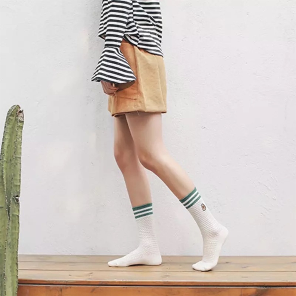 Socks with avocado logo